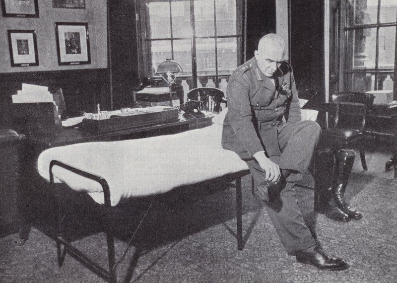General Sir Edmund Ironside in His Office, World War II, 1939-1940 by English Photographer