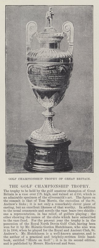Golf Championship Trophy of Great Britain by English Photographer