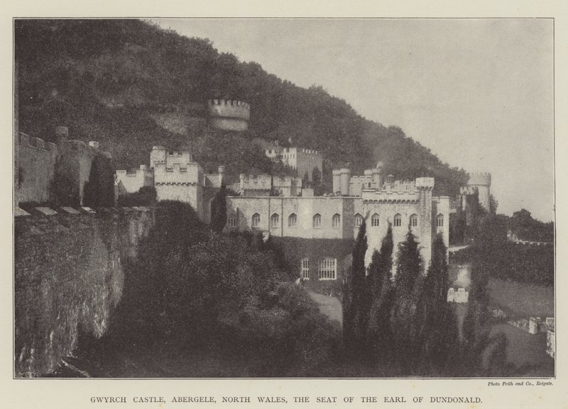 Gwyrch Castle, Abergele, North Wales, the Seat of the Earl of Dundonald by English Photographer