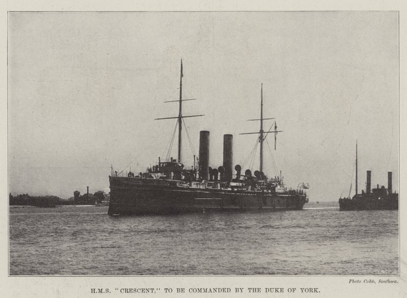 HMS Crescent, to be commanded by the Duke of York by English Photographer