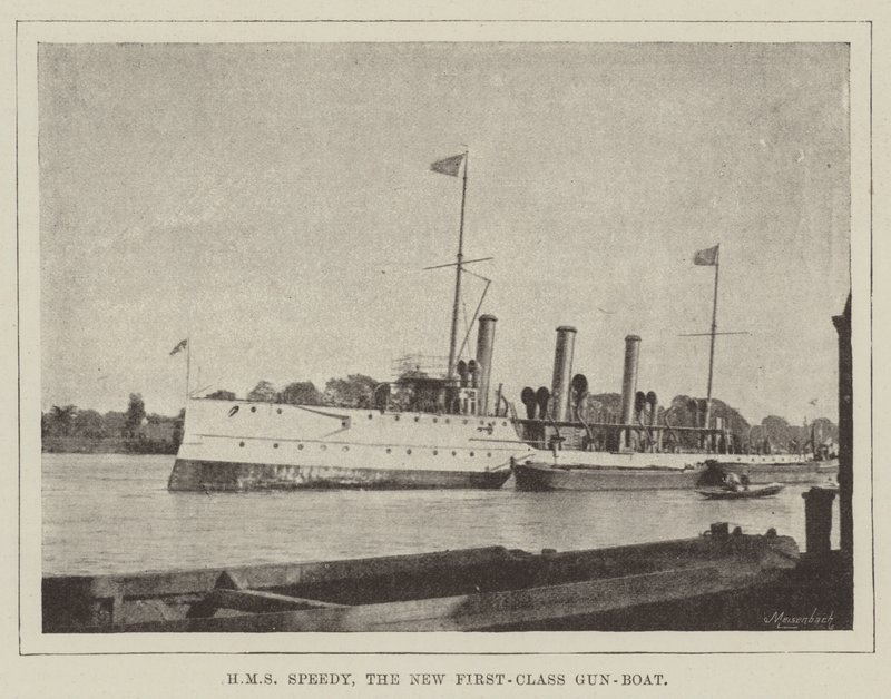HMS Speedy, the New First-Class Gun-Boat by English Photographer