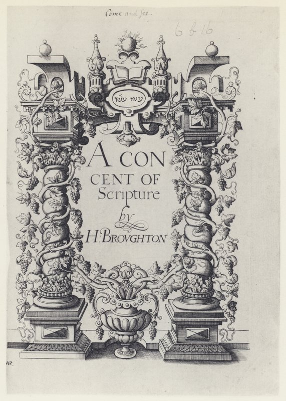 H Broughton, A Concent of Scripture, G Simson and W White 1590 by English Photographer
