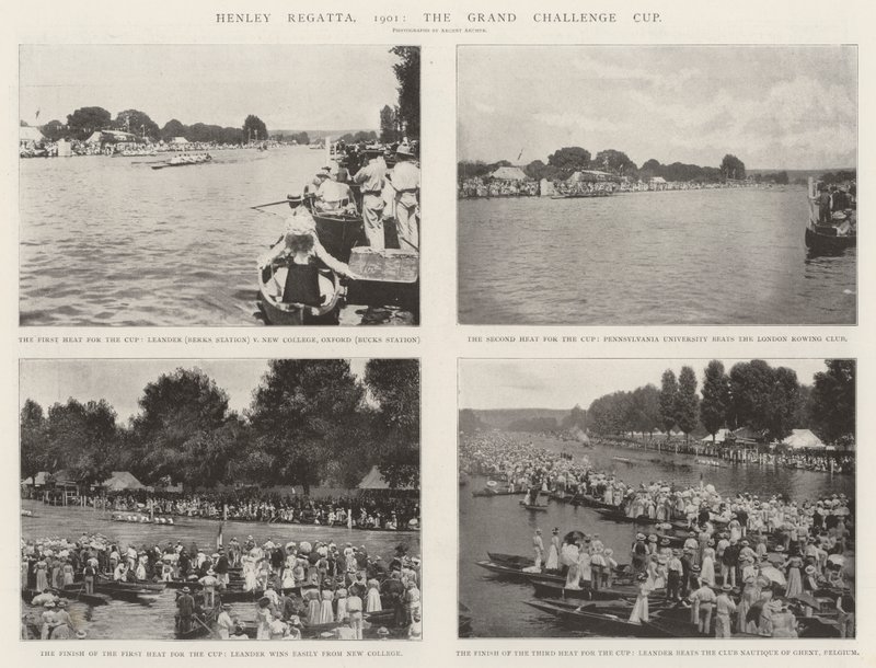 Henley Regatta, 1901, the Grand Challenge Cup by English Photographer