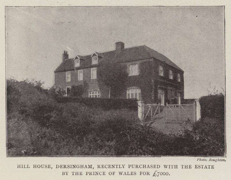 Hill House, Dersingham, recently purchased with the Estate by the Prince of Wales for £7000 by English Photographer