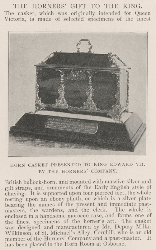 Horn Casket presented to King Edward VII by the Horners Company by English Photographer