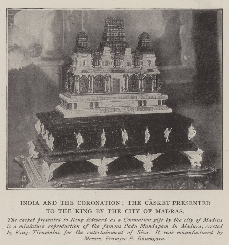 India and the Coronation, the Casket presented to the King by the City of Madras by English Photographer