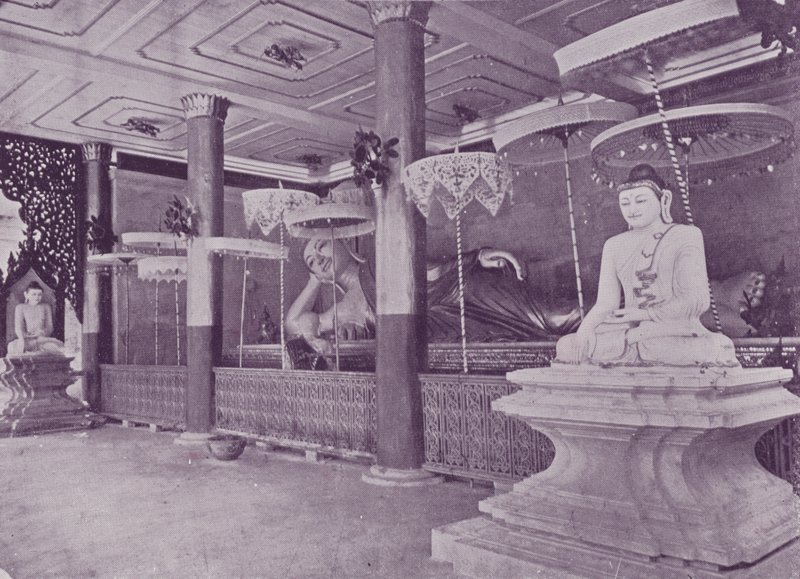 Inside the Pagoda, Rangoon by English Photographer