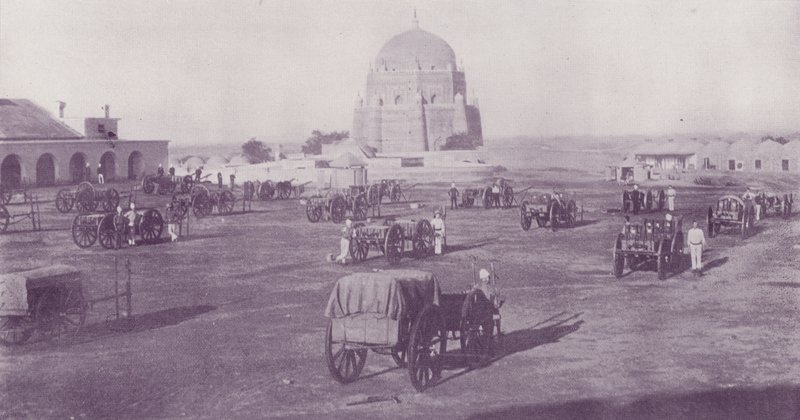 Interior Old Fort, Mooltan, with Heavy Battery by English Photographer