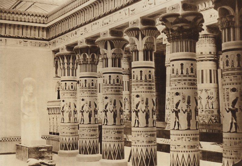 Interior of the Egyptian Museum with the Philae Portico by English Photographer