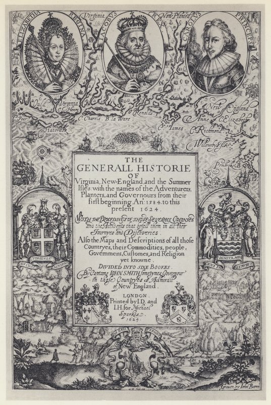 John Smith, The Generall Historie of Virginia, J Dawson for M Sparkes 1624 by English Photographer