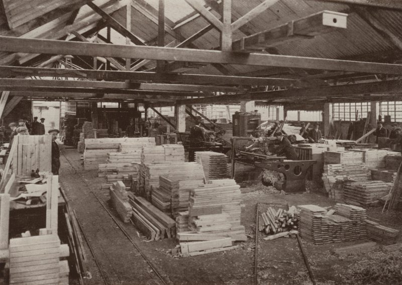 Joinery factory, Burton-on-Trent: View of joiners