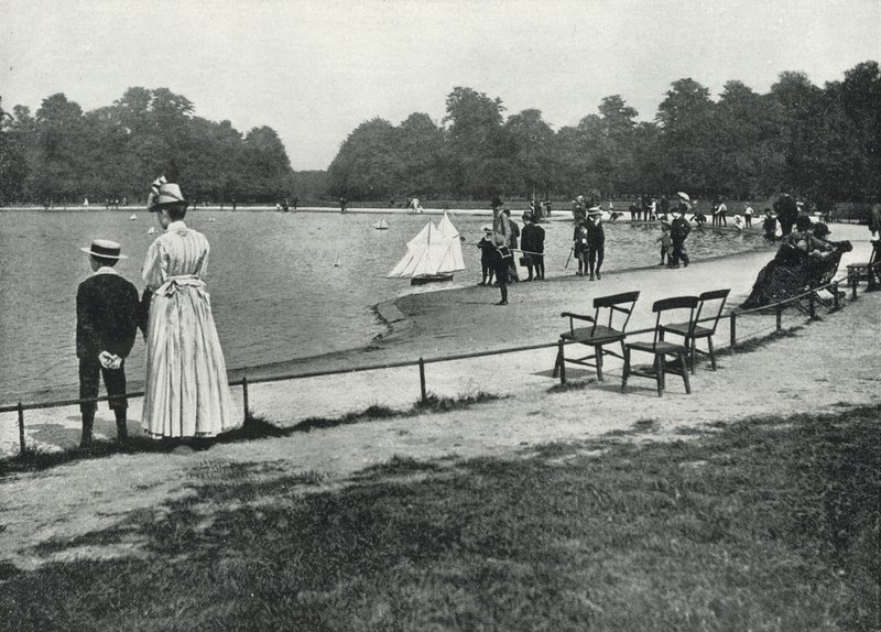 Kensington Gardens, the Round Pond by English Photographer