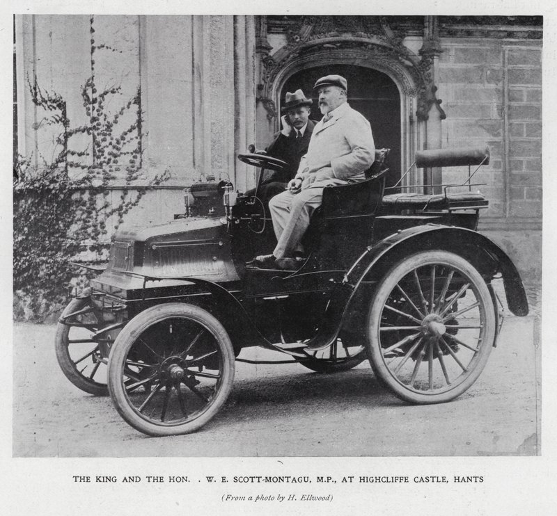 King Edward VII with the MP, W E Scott-Montagu, at Highcliffe Castle, Hampshire by English Photographer