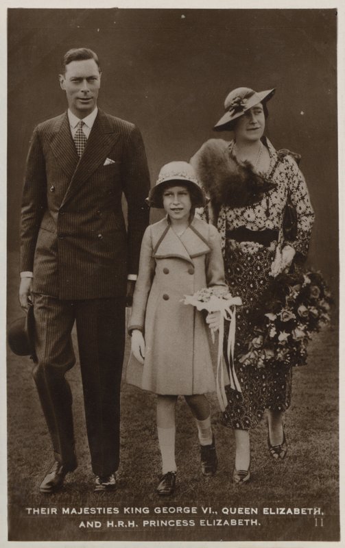 King George VI, Queen Mary and their eldest daughter, Princess Elizabeth by English Photographer