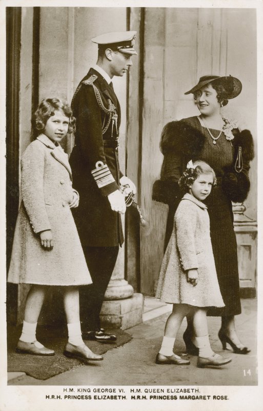 King George VI and Queen Elizabeth with Their Daughters, Princesses Elizabeth and Margaret by English Photographer