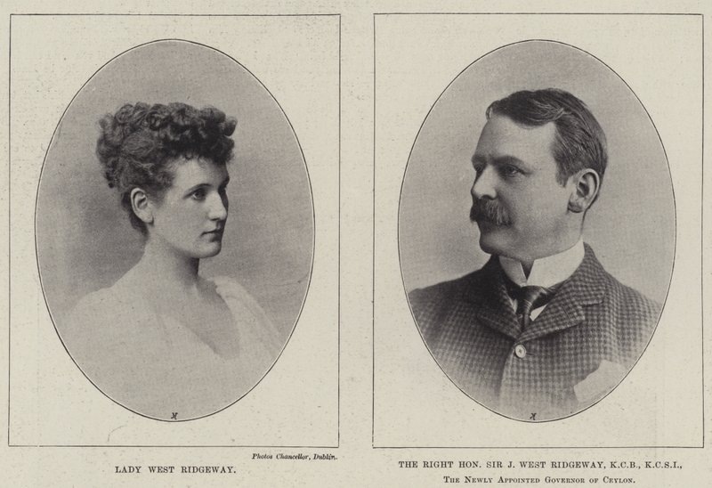Lady West Ridgeway and the Right Honourable Sir Joseph West Ridgeway by English Photographer
