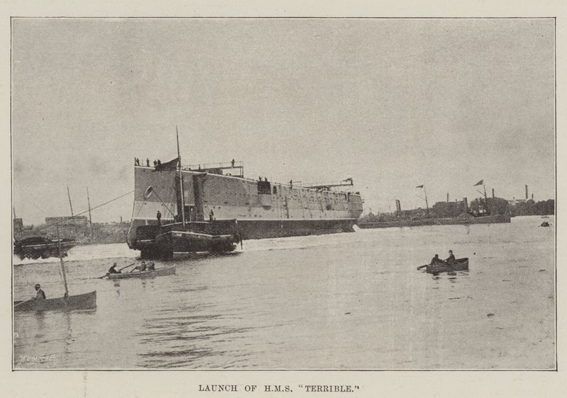 Launch of HMS Terrible by English Photographer