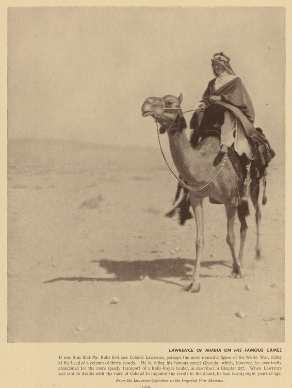 Lawrence of Arabia on His Famous Camel by English Photographer