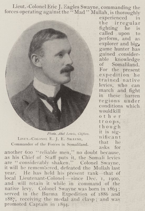 Lieutenant-Colonel E J E Swayne, Commander of the Forces in Somaliland by English Photographer