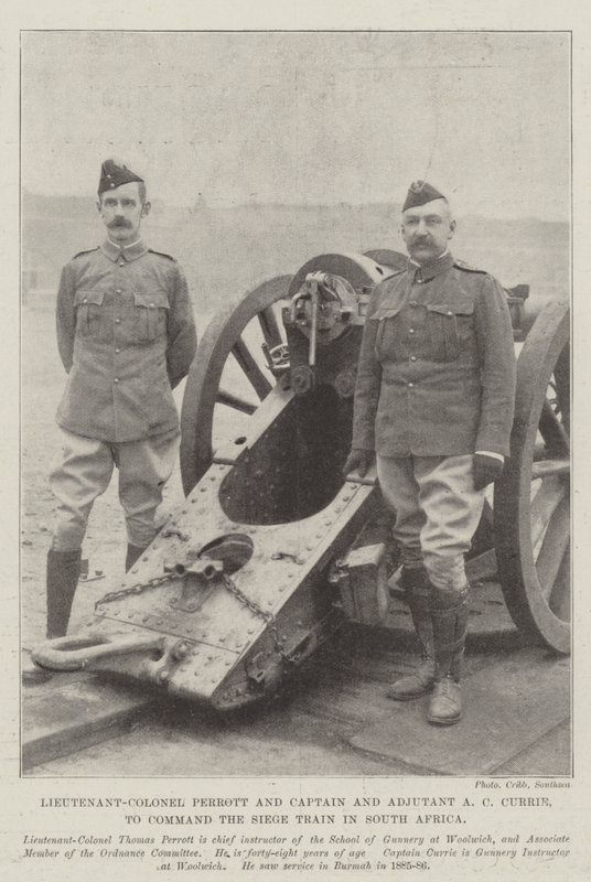 Lieutenant-Colonel Perrott and Captain and Adjutant A C Currie, to Command the Siege Train in South Africa by English Photographer