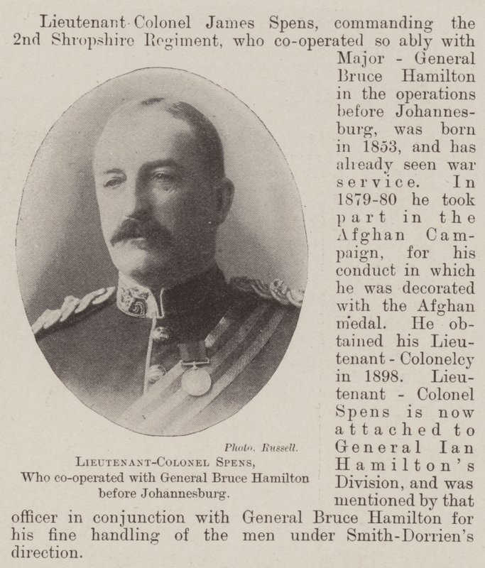 Lieutenant-Colonel Spens, who co-operated with General Bruce Hamilton before Johannesburg by English Photographer