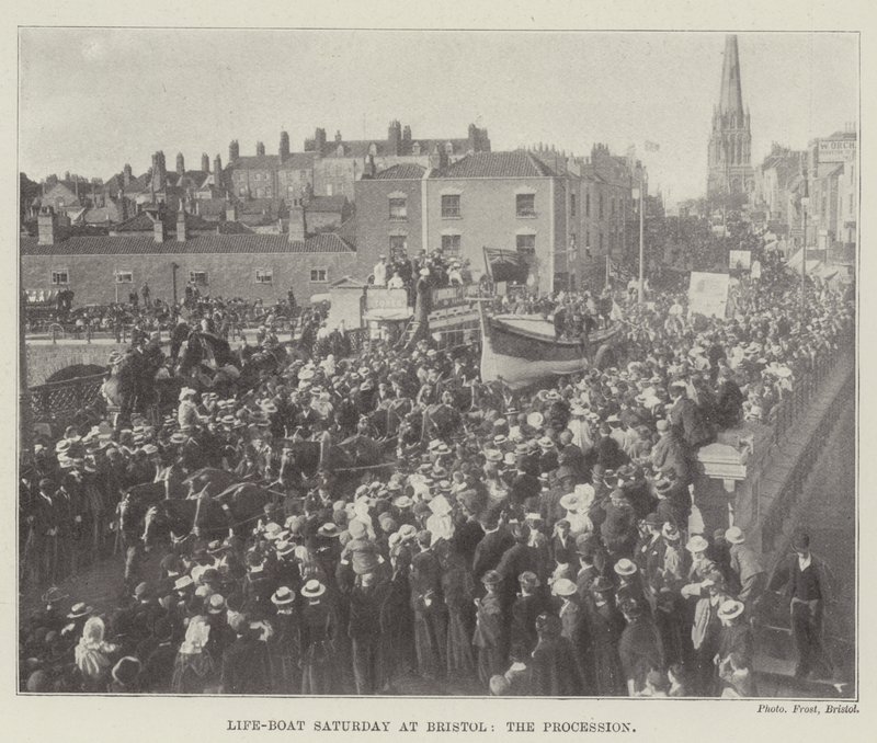 Life-Boat Saturday at Bristol, the Procession by English Photographer
