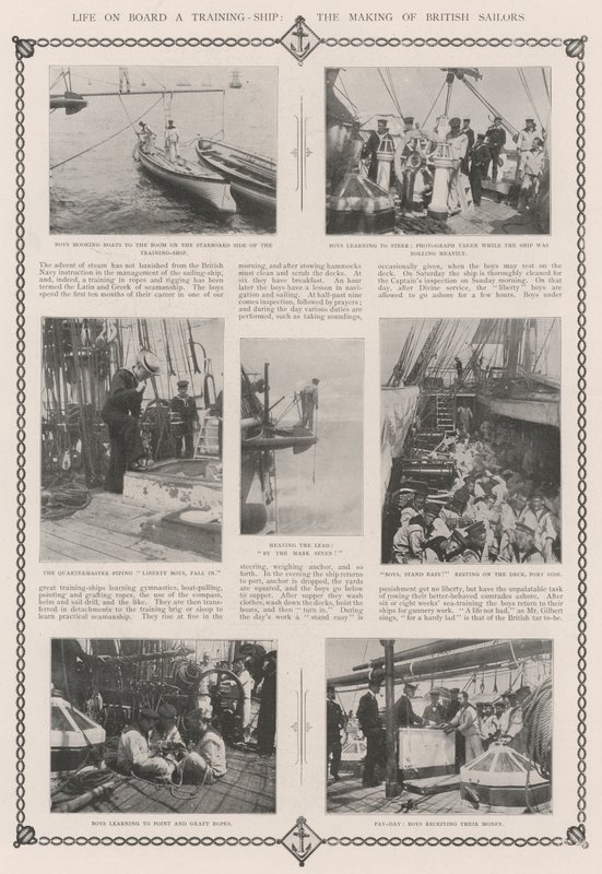 Life on Board a Training-Ship, the Making of British Sailors by English Photographer