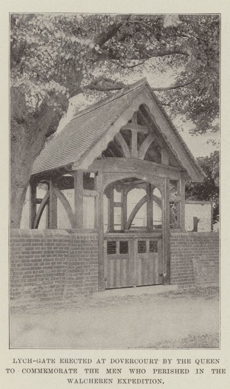 Lych-Gate erected at Dovercourt by the Queen to commemorate the Men who perished in the Walcheren Expedition by English Photographer