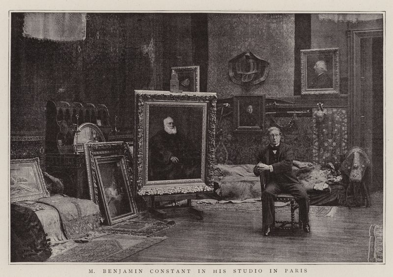 M Benjamin Constant in his Studio in Paris by English Photographer