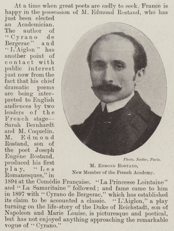 M Edmond Rostand, New Member of the French Academy by English Photographer