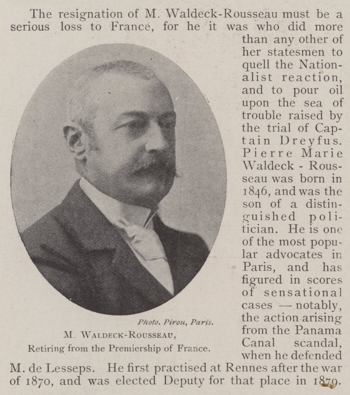 M Waldeck-Rousseau, retiring from the Premiership of France by English Photographer