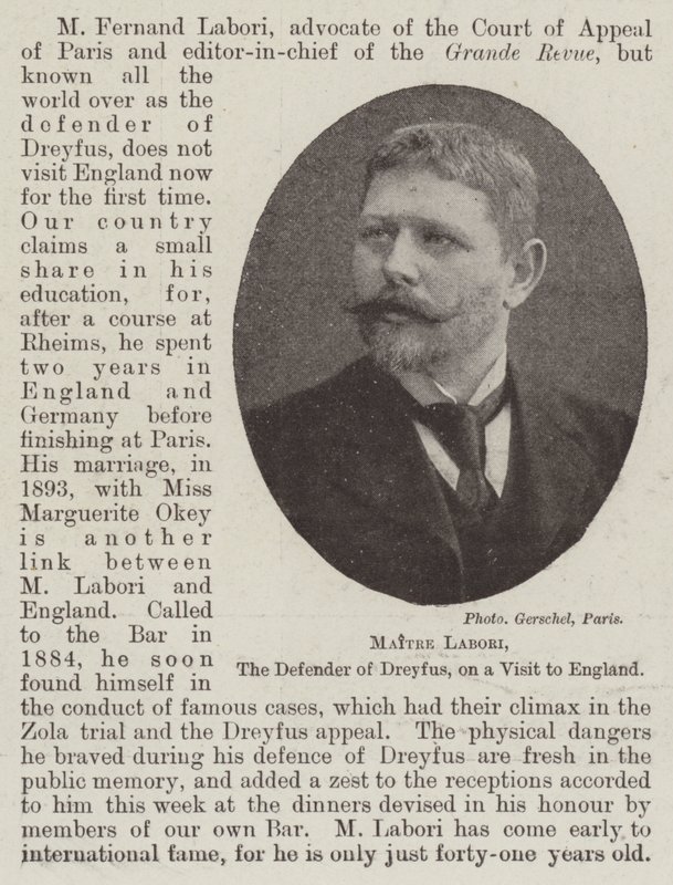 Maitre Labori, the Defender of Dreyfus, on a Visit to England by English Photographer