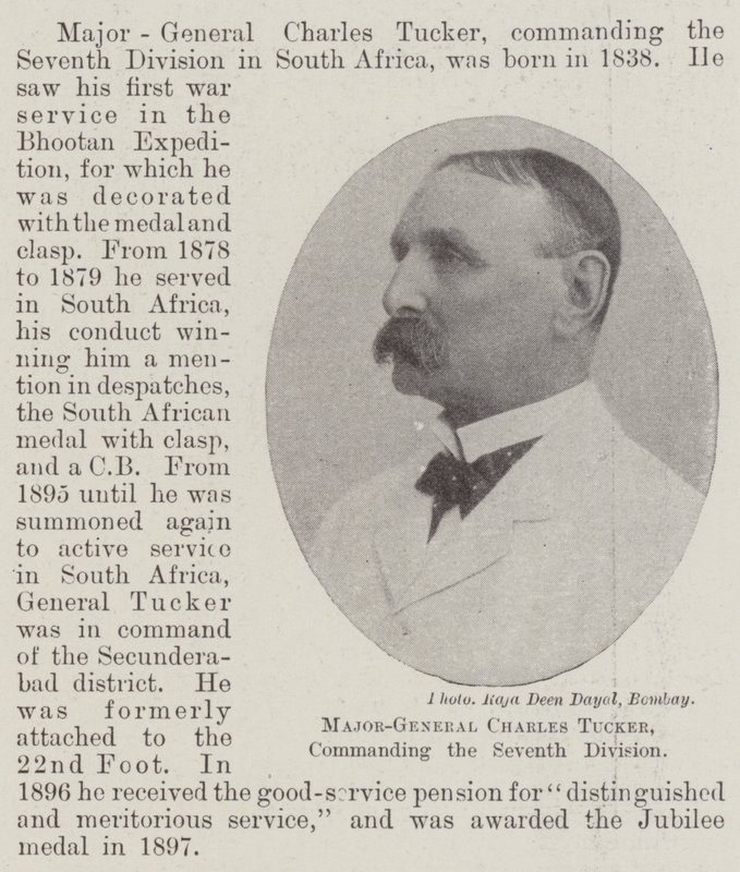 Major-General Charles Tucker, commanding the Seventh Division by English Photographer
