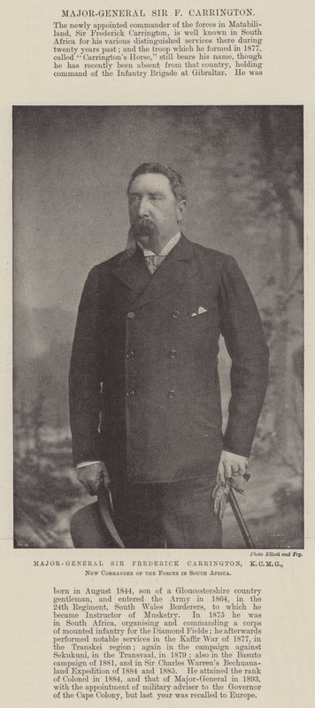Major-General Sir Frederick Carrington, KCMG, New Commander of the Forces in South Africa by English Photographer