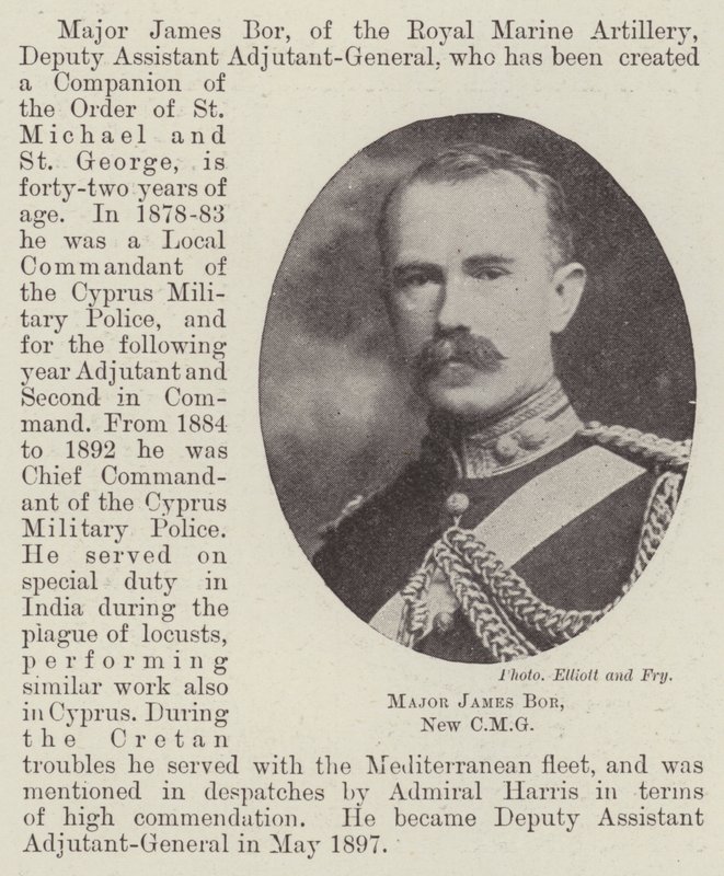 Major James Bor, New CMG by English Photographer