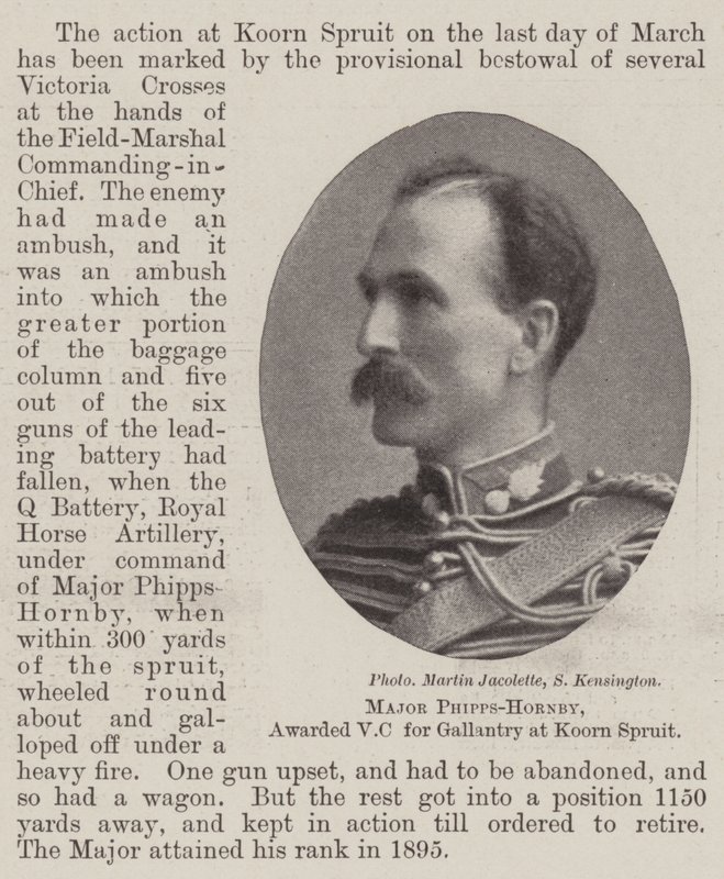 Major Phipps-Hornby, awarded VC for Gallantry at Koorn Spruit by English Photographer