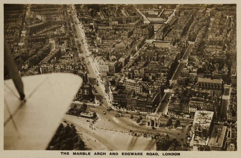 Marble Arch, Edgware Road, London, Aerial Photo by English Photographer
