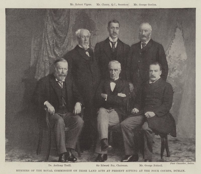 Members of the Royal Commission on Irish Land Acts at Present Sitting at the Four Courts, Dublin by English Photographer