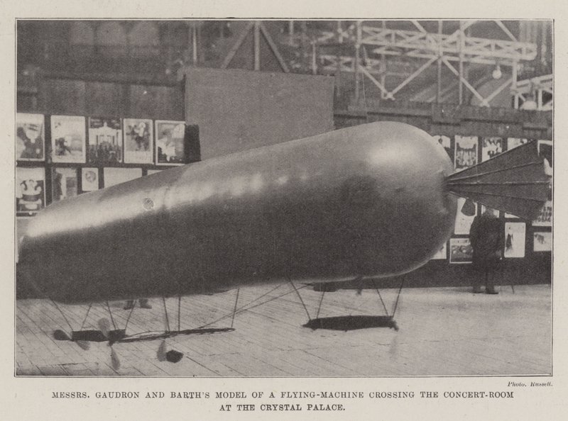 Messers Gaudron and Barths Model of a Flying-Machine crossing the Concert-Room at the Crystal Palace by English Photographer