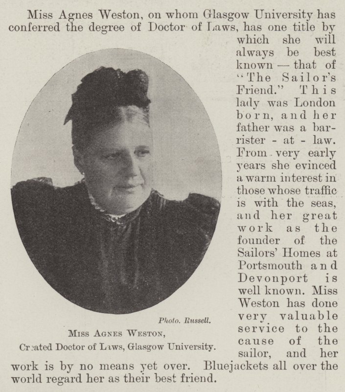 Miss Agnes Weston, created Doctor of Laws, Glasgow University by English Photographer