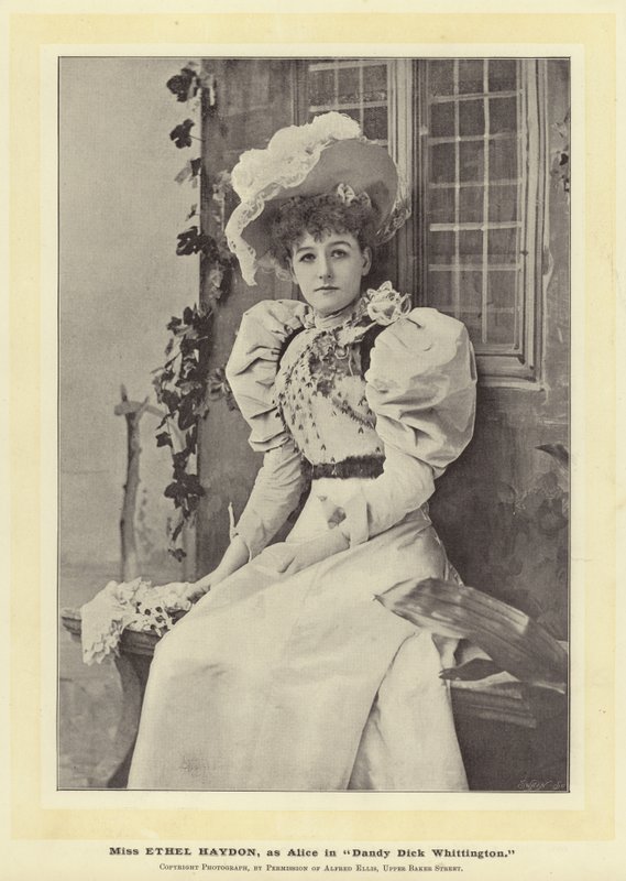 Miss Ethel Haydon as Alice in Dandy Dick Whittington by English Photographer