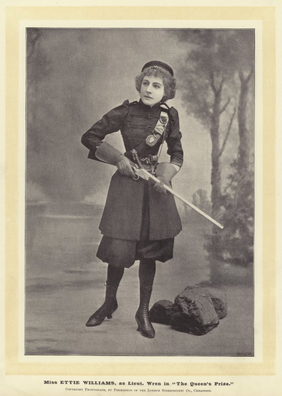 Miss Ettie Williams as Lieut Wren in The Queens Prize by English Photographer