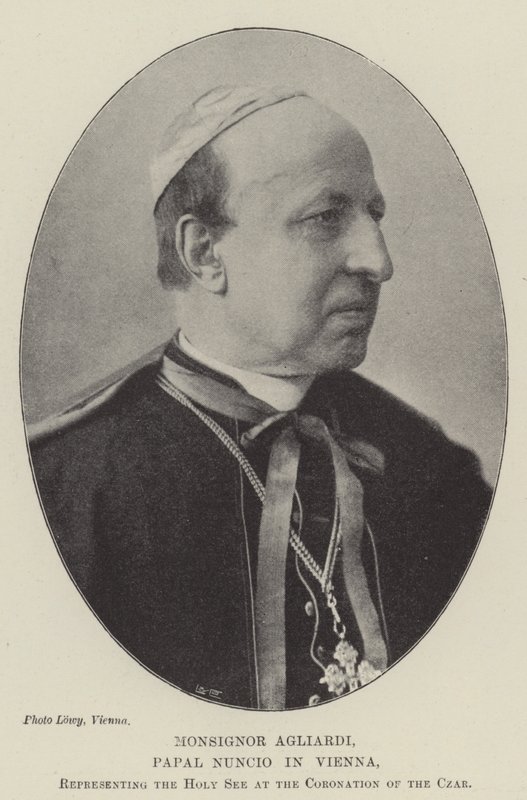 Monsignor Agliardi, Papal Nuncio in Vienna, representing the Holy See at the Coronation of the Czar by English Photographer