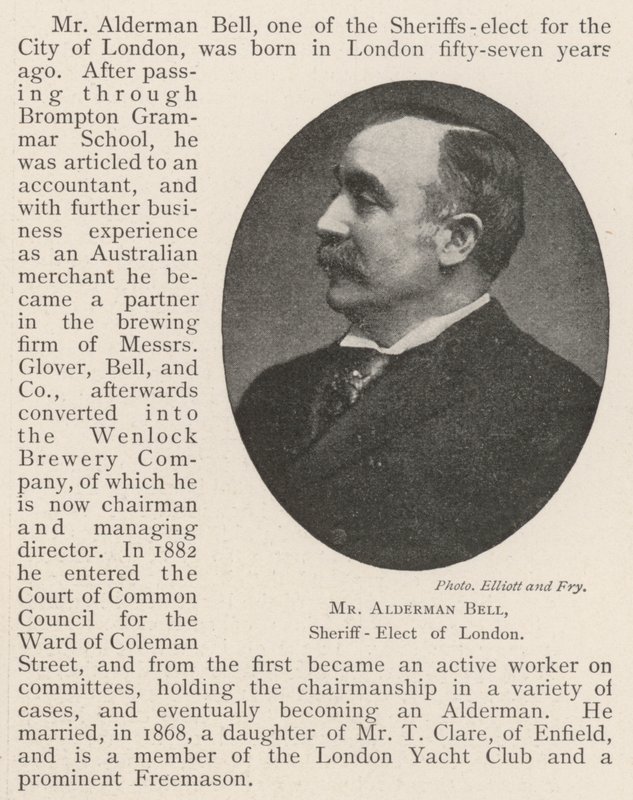 Mr Alderman Bell, Sheriff-Elect of London by English Photographer
