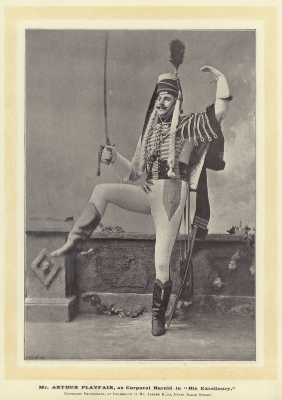 Mr Arthur Playfair as Corporal Harold in His Excellency by English Photographer