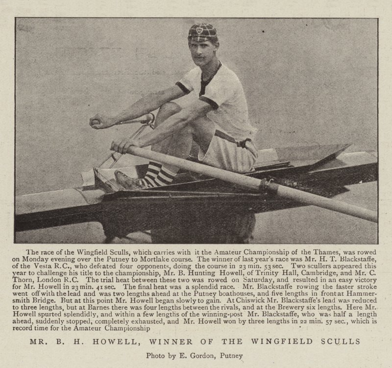 Mr B H Howell, Winner of the Wingfield Sculls by English Photographer