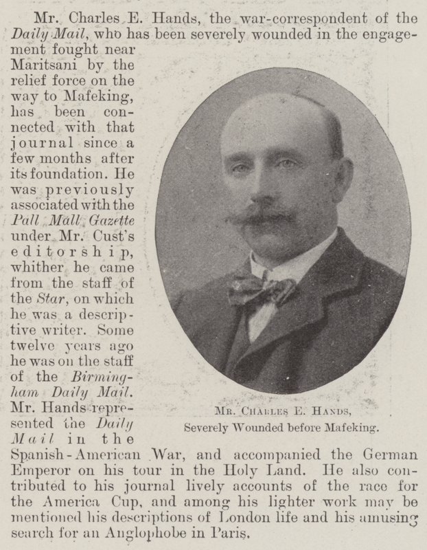 Mr Charles E Hands, Severely wounded before Mafeking by English Photographer