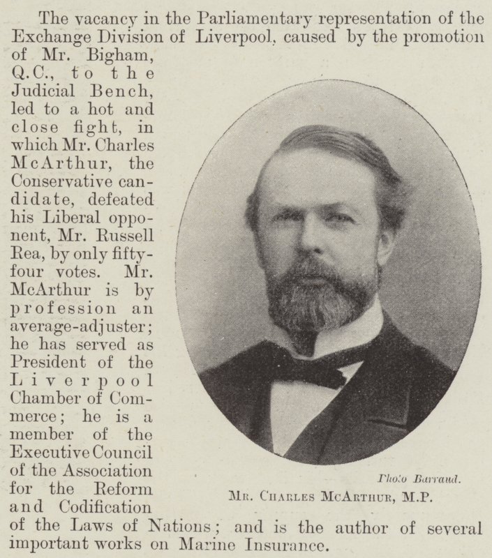 Mr. Charles McArthur, MP by English Photographer