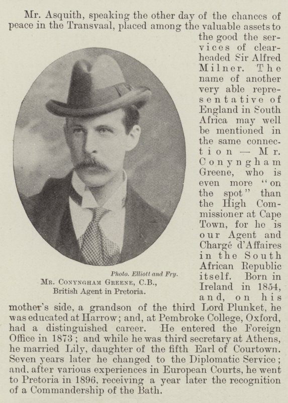 Mr Conyngham Greene, CB, British Agent in Pretoria by English Photographer