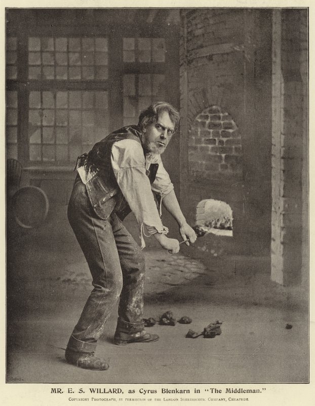 Mr E S Willard as Cyrus Blenkarn in The Middleman by English Photographer